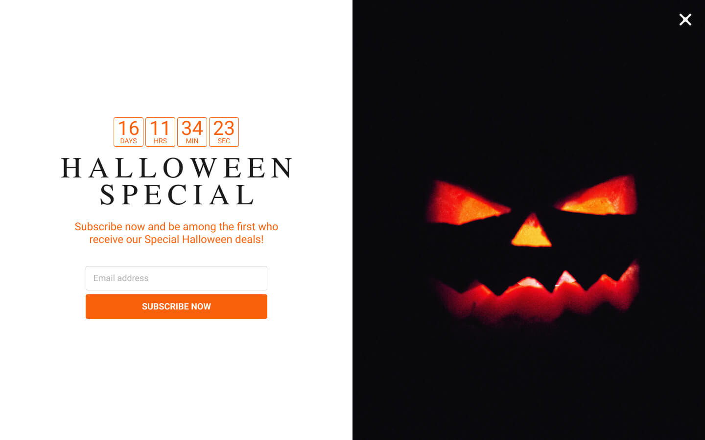 Fullscreen Halloween Special Sale