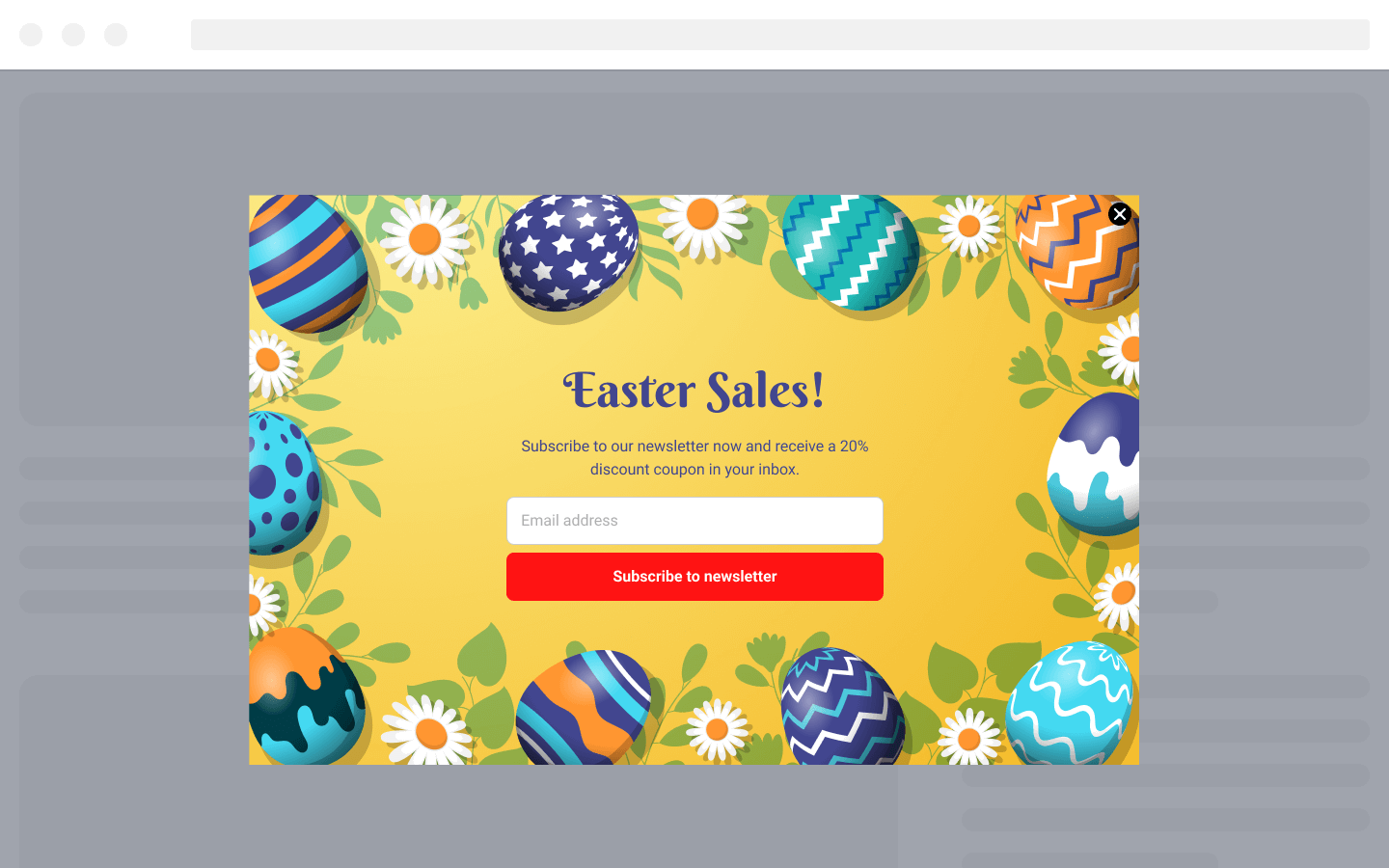 Easter Sale Newsletter Form