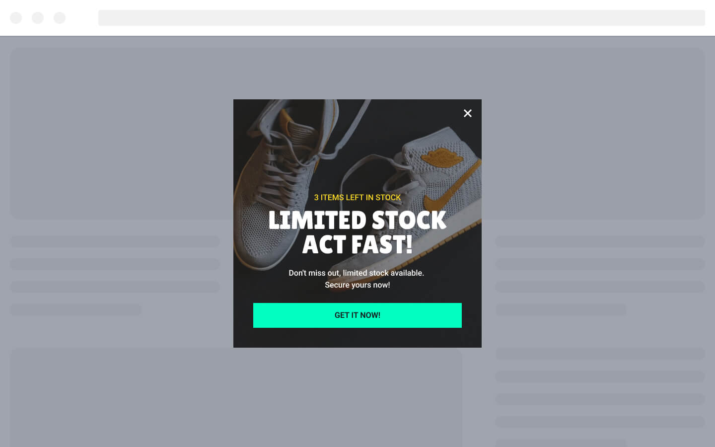 WooCommerce Limited Product Stock Alert Popup