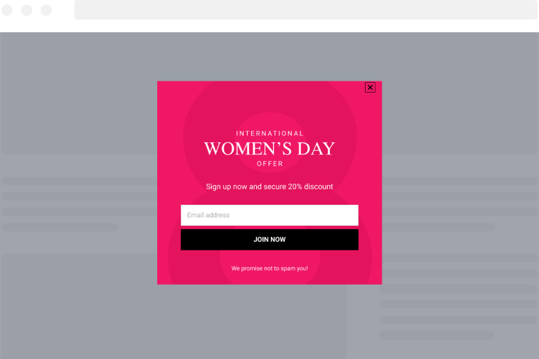 International Women’s Day Discount