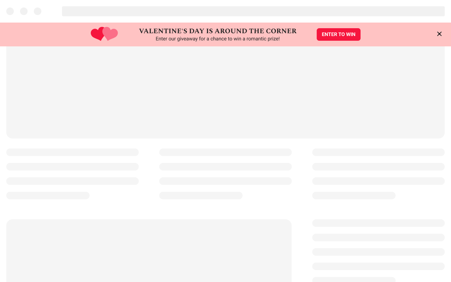 Announce Valentine’s Day Giveaway Campaign with a Sticky Bar